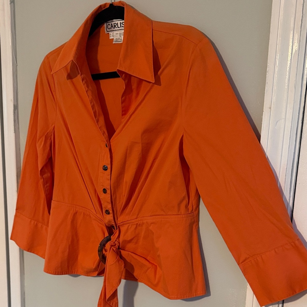 Carlisle Women's Vibrant Orange Blouse - Picture 2 of 5